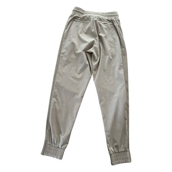 ATHLETA BROOKLYN TEXTURED JOGGER IN WINDOWPANE TAUPE SZ 0 - Picture 6 of 7